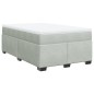 vidaXL Boxspringbett mit Matratze Hellgrau 120x190 cm Samt vidaXL Boxspringbett mit Matratze Hellgrau 120x190 cm Samt