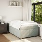 vidaXL Boxspringbett mit Matratze Hellgrau 120x190 cm Samt vidaXL Boxspringbett mit Matratze Hellgrau 120x190 cm Samt