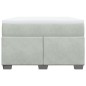 vidaXL Boxspringbett mit Matratze Hellgrau 120x190 cm Samt vidaXL Boxspringbett mit Matratze Hellgrau 120x190 cm Samt