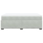 vidaXL Boxspringbett mit Matratze Hellgrau 120x190 cm Samt vidaXL Boxspringbett mit Matratze Hellgrau 120x190 cm Samt