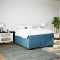 vidaXL Boxspringbett mit Matratze Dunkelblau 160x200 cm Samt vidaXL Boxspringbett mit Matratze Dunkelblau 160x200 cm Samt