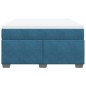 vidaXL Boxspringbett mit Matratze Dunkelblau 160x200 cm Samt vidaXL Boxspringbett mit Matratze Dunkelblau 160x200 cm Samt