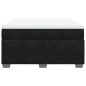 vidaXL Boxspringbett mit Matratze Schwarz 160x200 cm Samt vidaXL Boxspringbett mit Matratze Schwarz 160x200 cm Samt