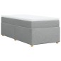 vidaXL Boxspringbett mit Matratze Hellgrau 90x190 cm Stoff vidaXL Boxspringbett mit Matratze Hellgrau 90x190 cm Stoff