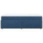 vidaXL Boxspringbett mit Matratze Blau 90x190 cm Stoff vidaXL Boxspringbett mit Matratze Blau 90x190 cm Stoff