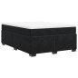 vidaXL Boxspringbett mit Matratze Schwarz 140x190 cm Samt vidaXL Boxspringbett mit Matratze Schwarz 140x190 cm Samt