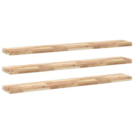 vidaXL Schweberegale 3 Stk. 120x20x4 cm Massivholz Akazie Unbehandelt