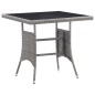 vidaXL Gartentisch Grau 80x80x74 cm Poly Rattan vidaXL Gartentisch Grau 80x80x74 cm Poly Rattan