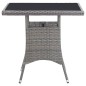 vidaXL Gartentisch Grau 80x80x74 cm Poly Rattan vidaXL Gartentisch Grau 80x80x74 cm Poly Rattan
