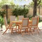 vidaXL 7-tlg. Garten-Essgruppe Massivholz Akazie und Textilene vidaXL 7-tlg. Garten-Essgruppe Massivholz Akazie und Textilene