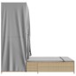 vidaXL Doppel-Sonnenliege mit Dach und Vorhängen Beige Poly Rattan vidaXL Doppel-Sonnenliege mit Dach und Vorhängen Beige Poly Rattan