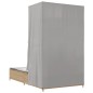 vidaXL Doppel-Sonnenliege mit Dach und Vorhängen Beige Poly Rattan vidaXL Doppel-Sonnenliege mit Dach und Vorhängen Beige Poly Rattan
