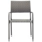 vidaXL Garten-Essstühle 2 Stk. Stapelbar Grau Polyrattan vidaXL Garten-Essstühle 2 Stk. Stapelbar Grau Polyrattan