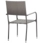 vidaXL Garten-Essstühle 2 Stk. Stapelbar Grau Polyrattan vidaXL Garten-Essstühle 2 Stk. Stapelbar Grau Polyrattan