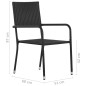 vidaXL Garten-Essstühle 6 Stk. Stapelbar Schwarz Polyrattan vidaXL Garten-Essstühle 6 Stk. Stapelbar Schwarz Polyrattan
