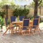 vidaXL 7-tlg. Garten-Essgruppe Massivholz Akazie und Textilene vidaXL 7-tlg. Garten-Essgruppe Massivholz Akazie und Textilene