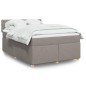vidaXL Boxspringbett mit Matratze Taupe 160x200 cm Stoff vidaXL Boxspringbett mit Matratze Taupe 160x200 cm Stoff