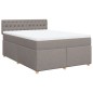 vidaXL Boxspringbett mit Matratze Taupe 160x200 cm Stoff vidaXL Boxspringbett mit Matratze Taupe 160x200 cm Stoff
