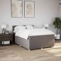 vidaXL Boxspringbett mit Matratze Taupe 160x200 cm Stoff vidaXL Boxspringbett mit Matratze Taupe 160x200 cm Stoff