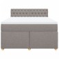 vidaXL Boxspringbett mit Matratze Taupe 160x200 cm Stoff vidaXL Boxspringbett mit Matratze Taupe 160x200 cm Stoff