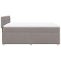 vidaXL Boxspringbett mit Matratze Taupe 160x200 cm Stoff vidaXL Boxspringbett mit Matratze Taupe 160x200 cm Stoff