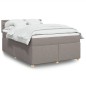 vidaXL Boxspringbett mit Matratze Taupe 160x200 cm Stoff vidaXL Boxspringbett mit Matratze Taupe 160x200 cm Stoff