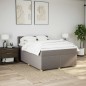 vidaXL Boxspringbett mit Matratze Taupe 160x200 cm Stoff vidaXL Boxspringbett mit Matratze Taupe 160x200 cm Stoff