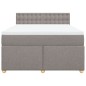 vidaXL Boxspringbett mit Matratze Taupe 160x200 cm Stoff vidaXL Boxspringbett mit Matratze Taupe 160x200 cm Stoff