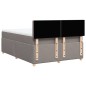 vidaXL Boxspringbett mit Matratze Taupe 160x200 cm Stoff vidaXL Boxspringbett mit Matratze Taupe 160x200 cm Stoff