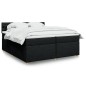 vidaXL Boxspringbett mit Matratze Schwarz 200x200 cm Stoff vidaXL Boxspringbett mit Matratze Schwarz 200x200 cm Stoff