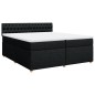 vidaXL Boxspringbett mit Matratze Schwarz 200x200 cm Stoff vidaXL Boxspringbett mit Matratze Schwarz 200x200 cm Stoff