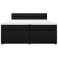 vidaXL Boxspringbett mit Matratze Schwarz 200x200 cm Stoff vidaXL Boxspringbett mit Matratze Schwarz 200x200 cm Stoff
