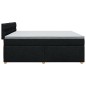 vidaXL Boxspringbett mit Matratze Schwarz 200x200 cm Stoff vidaXL Boxspringbett mit Matratze Schwarz 200x200 cm Stoff