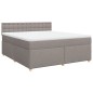 vidaXL Boxspringbett mit Matratze Taupe 180x200 cm Stoff vidaXL Boxspringbett mit Matratze Taupe 180x200 cm Stoff