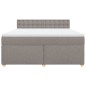 vidaXL Boxspringbett mit Matratze Taupe 180x200 cm Stoff vidaXL Boxspringbett mit Matratze Taupe 180x200 cm Stoff