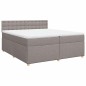 vidaXL Boxspringbett mit Matratze Taupe 200x200 cm Stoff vidaXL Boxspringbett mit Matratze Taupe 200x200 cm Stoff