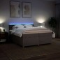 vidaXL Boxspringbett mit Matratze Taupe 200x200 cm Stoff vidaXL Boxspringbett mit Matratze Taupe 200x200 cm Stoff