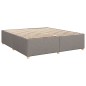 vidaXL Boxspringbett mit Matratze Taupe 200x200 cm Stoff vidaXL Boxspringbett mit Matratze Taupe 200x200 cm Stoff