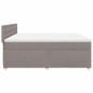 vidaXL Boxspringbett mit Matratze Taupe 200x200 cm Stoff vidaXL Boxspringbett mit Matratze Taupe 200x200 cm Stoff