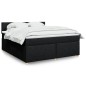 vidaXL Boxspringbett mit Matratze Schwarz 180x200 cm Stoff vidaXL Boxspringbett mit Matratze Schwarz 180x200 cm Stoff