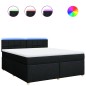 vidaXL Boxspringbett mit Matratze Schwarz 180x200 cm Stoff vidaXL Boxspringbett mit Matratze Schwarz 180x200 cm Stoff