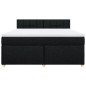 vidaXL Boxspringbett mit Matratze Schwarz 180x200 cm Stoff vidaXL Boxspringbett mit Matratze Schwarz 180x200 cm Stoff