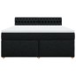 vidaXL Boxspringbett mit Matratze Schwarz 180x200 cm Stoff vidaXL Boxspringbett mit Matratze Schwarz 180x200 cm Stoff