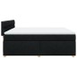 vidaXL Boxspringbett mit Matratze Schwarz 180x200 cm Stoff vidaXL Boxspringbett mit Matratze Schwarz 180x200 cm Stoff