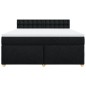 vidaXL Boxspringbett mit Matratze Schwarz 180x200 cm Stoff vidaXL Boxspringbett mit Matratze Schwarz 180x200 cm Stoff