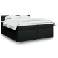 vidaXL Boxspringbett mit Matratze Schwarz 200x200 cm Stoff vidaXL Boxspringbett mit Matratze Schwarz 200x200 cm Stoff