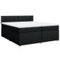 vidaXL Boxspringbett mit Matratze Schwarz 200x200 cm Stoff vidaXL Boxspringbett mit Matratze Schwarz 200x200 cm Stoff