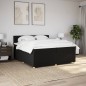 vidaXL Boxspringbett mit Matratze Schwarz 200x200 cm Stoff vidaXL Boxspringbett mit Matratze Schwarz 200x200 cm Stoff