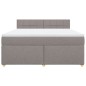 vidaXL Boxspringbett mit Matratze Taupe 180x200 cm Stoff vidaXL Boxspringbett mit Matratze Taupe 180x200 cm Stoff