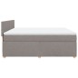 vidaXL Boxspringbett mit Matratze Taupe 180x200 cm Stoff vidaXL Boxspringbett mit Matratze Taupe 180x200 cm Stoff